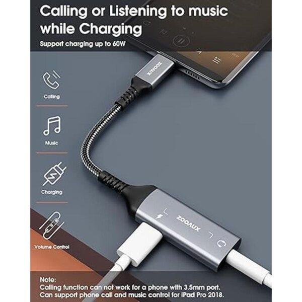 ZOOAUX USB tipo C a 0.138 in adaptador de audio y_2