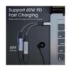 ZOOAUX Divisor USB C dual adaptador de auriculares y