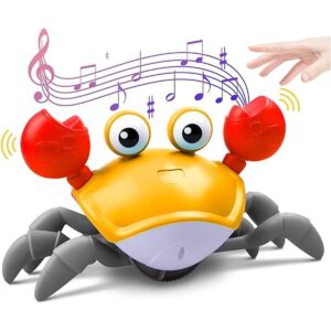 DZHJKIO Juguete de bebé de cangrejo gateante con música y_1