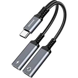 ZOOAUX Divisor USB C dual adaptador de auriculares y