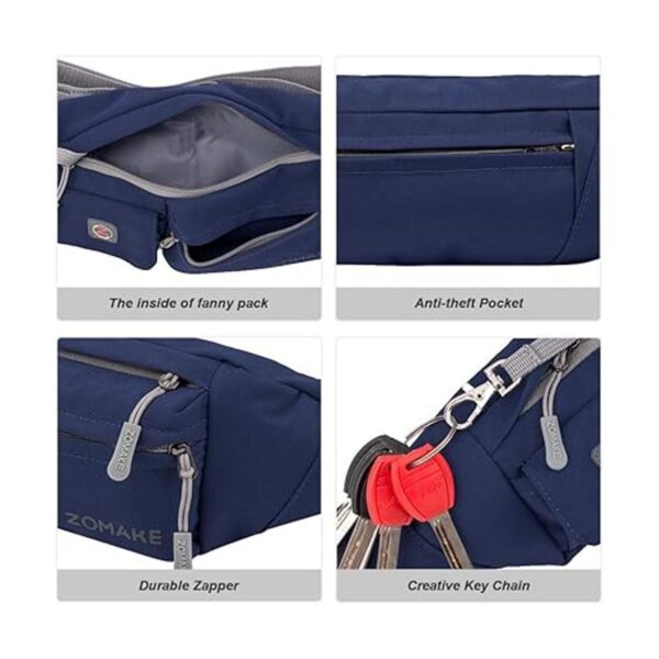 ZOMAKE Canguro para hombres y mujeres bolsa de cintura_3