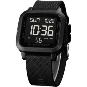 ZOLOHONI Reloj digital cuadrado para hombre esfera de_1