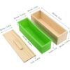 ZOENHOU 3 moldes de jabón verde de 42 onzas con 3 tapas_2