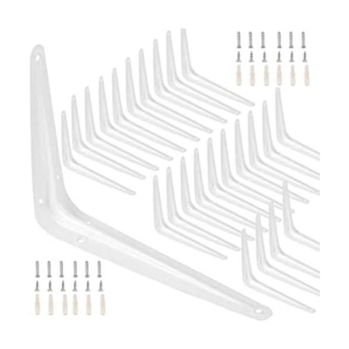 ZOENHOU Paquete de 24 soportes de estante blancos de 6 x 8