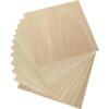 Paquete de 12 hojas cuadradas de madera de tilo de 18