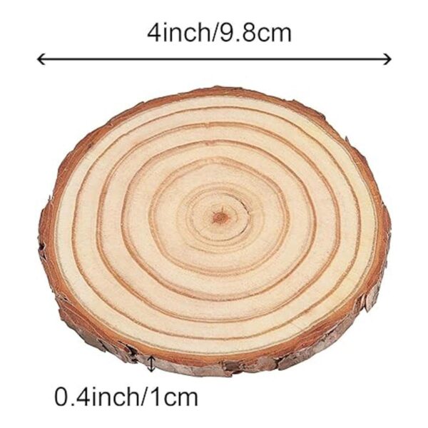 ZOENHOU 40 piezas de rebanadas de madera natural de 3.54