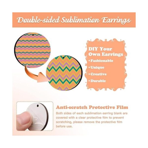 ZOCONE 60 Pcs Sublimation Earrings Blank Earring Blanks