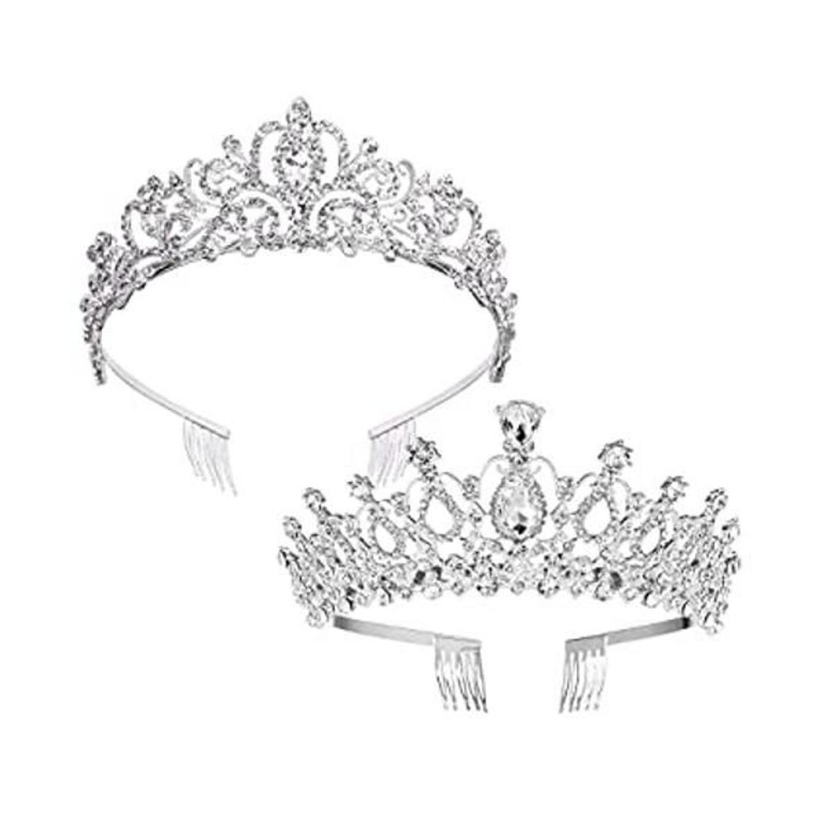 ZOCONE Tiara de novia con diamantes de imitación paquete