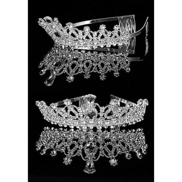 ZOCONE Tiara de novia con diamantes de imitación paquete_4