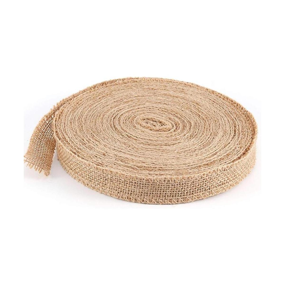 ZOENHOU Cinta de arpillera de tela natural 27.3 yardas
