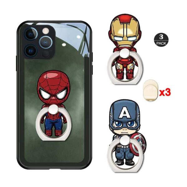 ZOSTLAND 3 anillos de teléfono Super Hero Avenger funda_1
