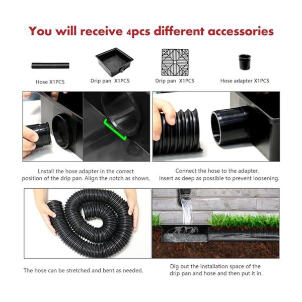 ZNNCO Extensiones de canalón mejoradas flexibles sin_5
