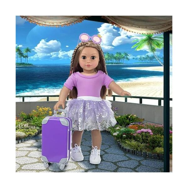 ZNTWEI American Juego de maleta de viaje de muñeca de 18