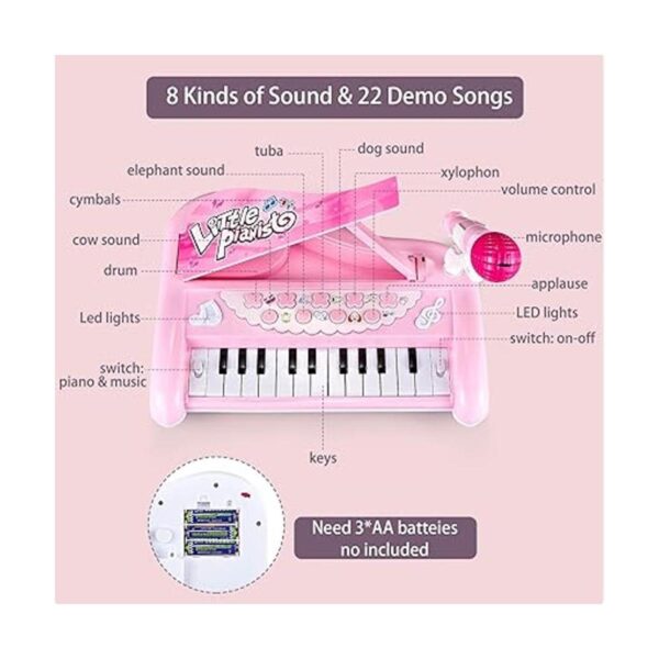ZMZS Juguetes de piano para primer cumpleaños para niñas_6