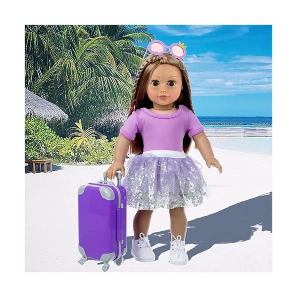 ZNTWEI American Juego de maleta de viaje de muñeca de 18