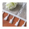 ZMNSZBD Mantel rectangular de lino con borlas y bolsillos