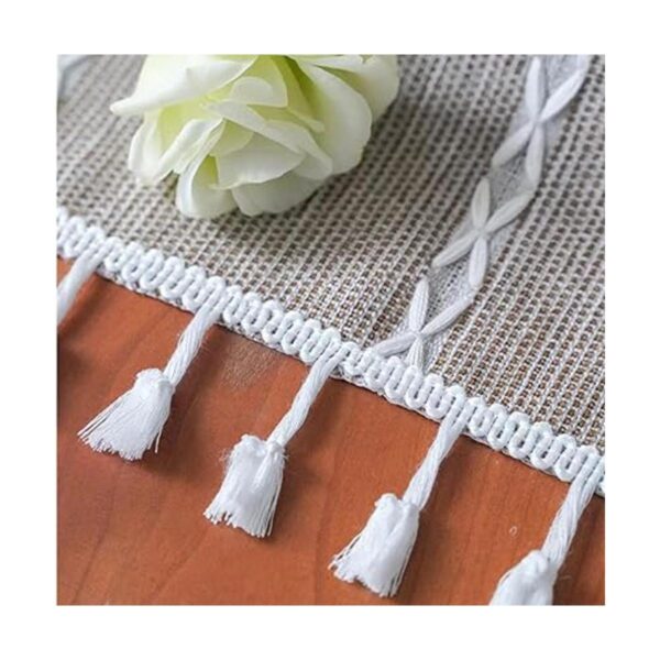 ZMNSZBD Mantel rectangular de lino con borlas y bolsillos