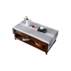 ZMNSZBD Mantel rectangular de lino con borlas y bolsillos