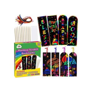ZMLM Marcapáginas de arte de papel para rascar para niños_1