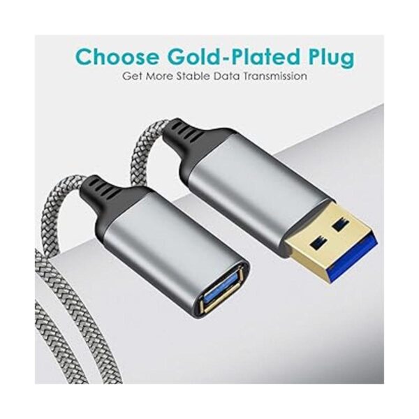 Paquete de 2 cables de extensión USB 3.0 de 16 pies tipo_3