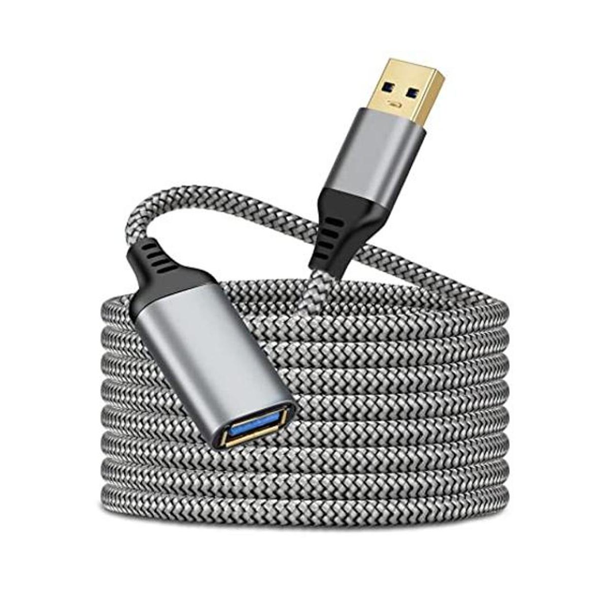 Paquete de 2 cables de extensión USB 3.0 de 10 pies tipo