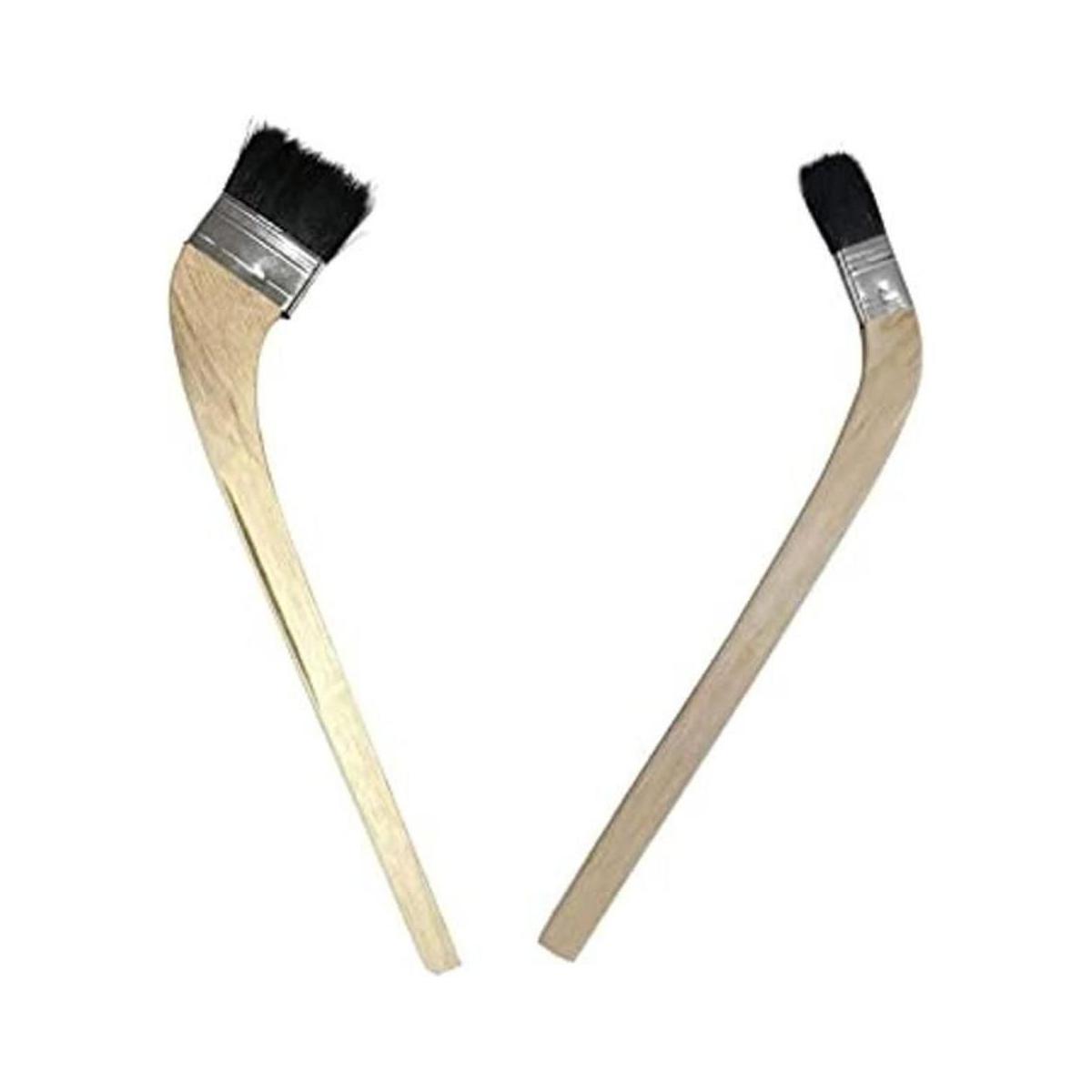 2 cepillos de pintura con mango de madera para radiador