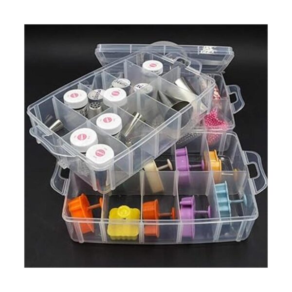 ZLY Caja de joyería de plástico desmontable de 3 niveles_5