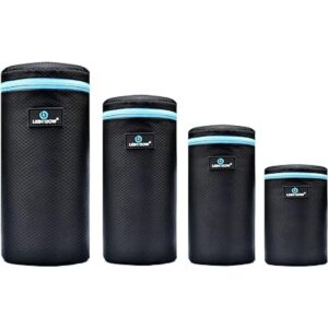 Lightdow Paquete de 4 bolsas para lentes de 0.197 in de