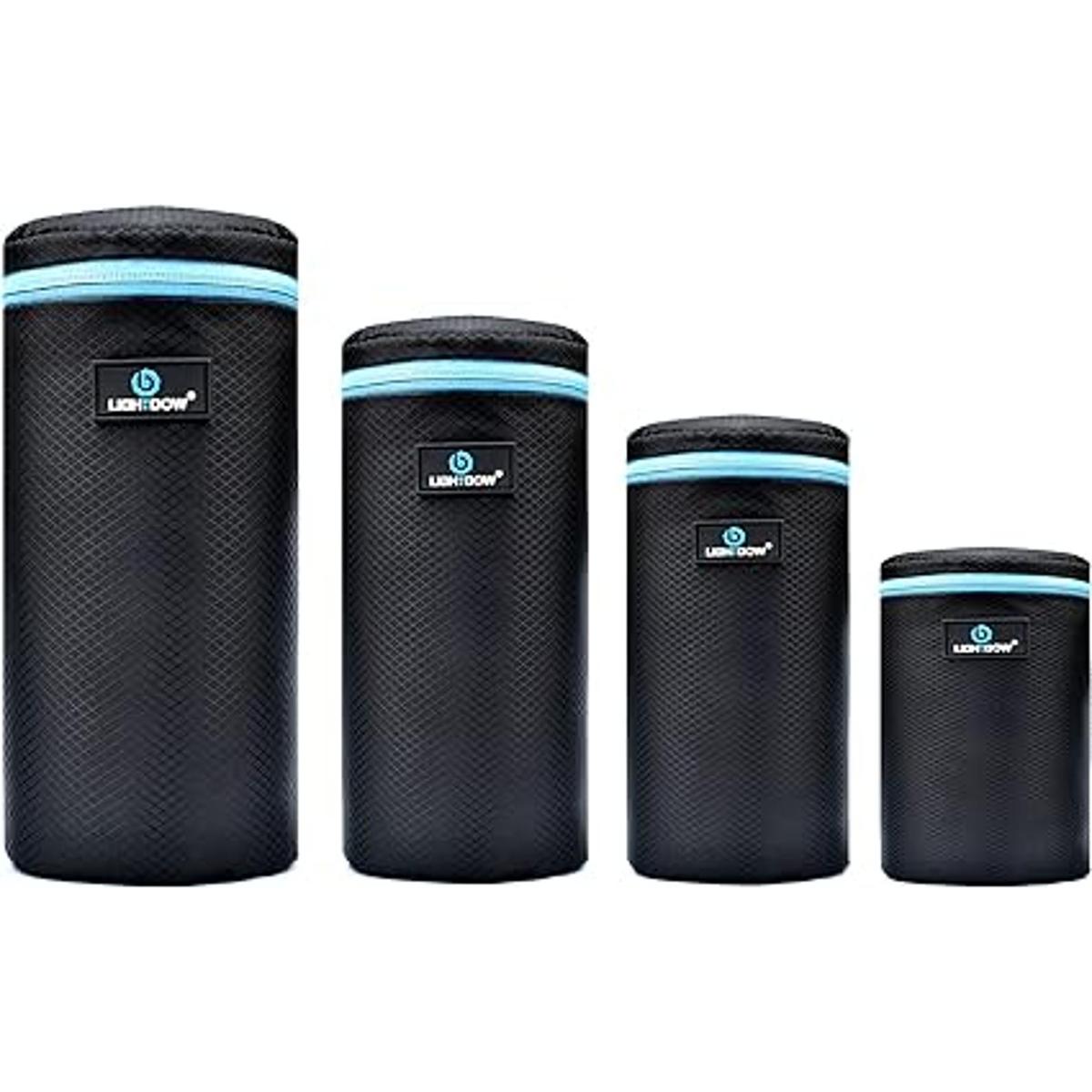 Lightdow Paquete de 4 bolsas para lentes de 0.197 in de