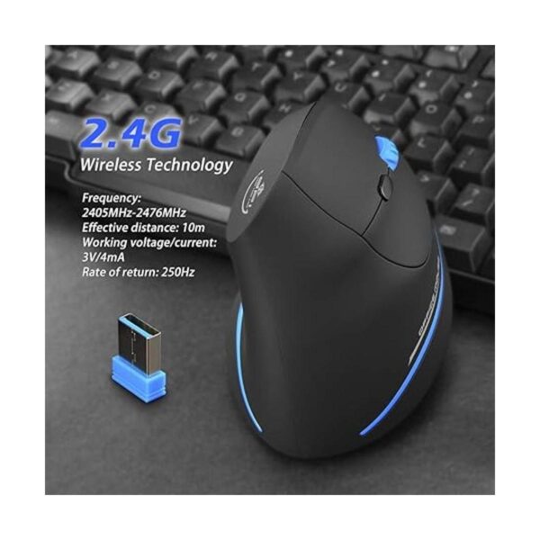 ZLOT Mouse inalámbrico vertical mouse ergonómico óptico