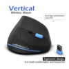 ZLOT Mouse inalámbrico vertical mouse ergonómico óptico