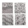 4 piezas de hojas de rosas de plástico en relieve para_1
