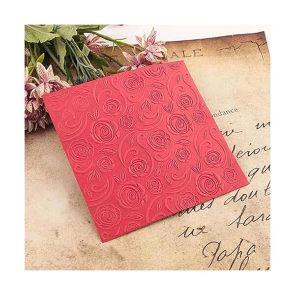 4 piezas de hojas de rosas de plástico en relieve para_4