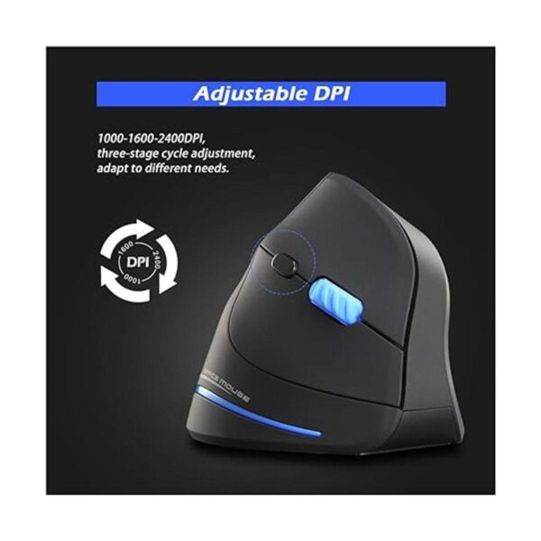 ZLOT Mouse inalámbrico vertical mouse ergonómico óptico