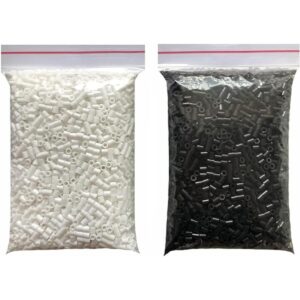 2200 cuentas de Perler de 0.197 in color blanco y negro