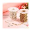 24 Feet Oval Paperclip Chain In Gold and Silver Stainless