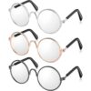 3 pares de gafas de muñeca con borde de alambre de metal_1