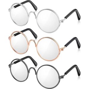 3 pares de gafas de muñeca con borde de alambre de metal_1