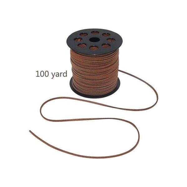 Cordón de gamuza de 0.118 pulgadas x 100 yardas cordón de