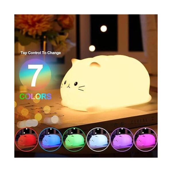 Linda lámpara de gato luz nocturna de gatito para_4