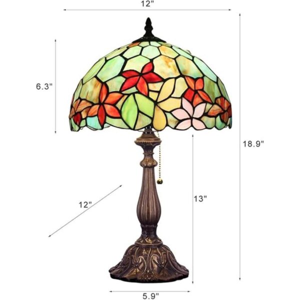 Tiffany Lámpara de estilo W12H19 pulgadas lámpara de_2