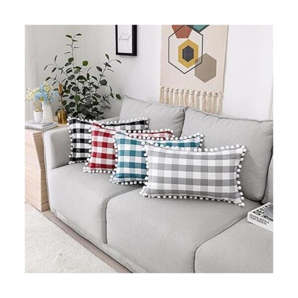 Juego de 2 fundas de almohada decorativas de cuadros de_6