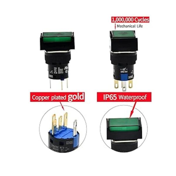 UL listado impermeable IP65 3 PCS 0.630 in interruptor de_4