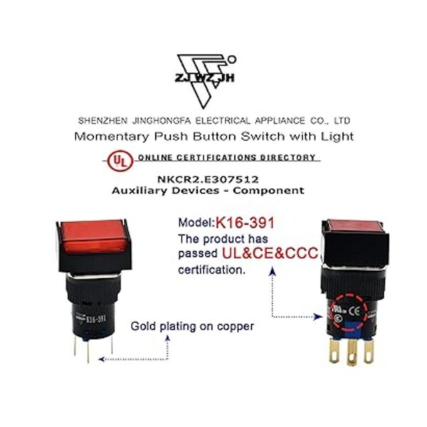 UL listado impermeable IP65 3 PCS 0.630 in interruptor de_2
