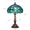 Lámpara Tiffany ZJART W12H19 pulgadas lámpara de mesa de_2