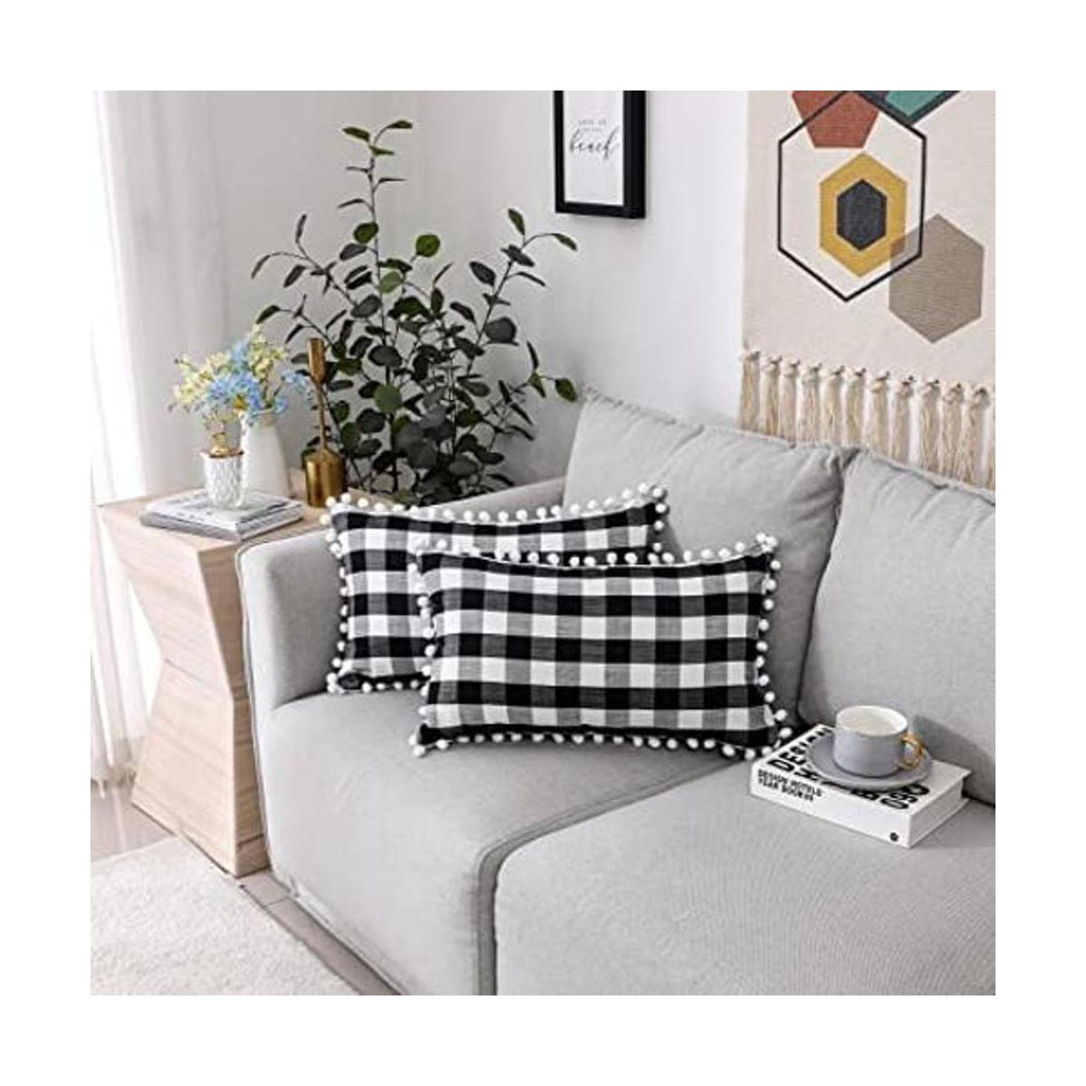 Juego de 2 fundas de almohada decorativas de cuadros de