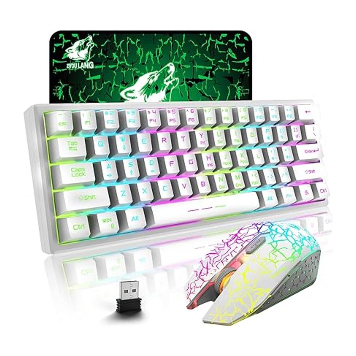 ZIYOU LANG T61 Combo de teclado y mouse inalámbricos para