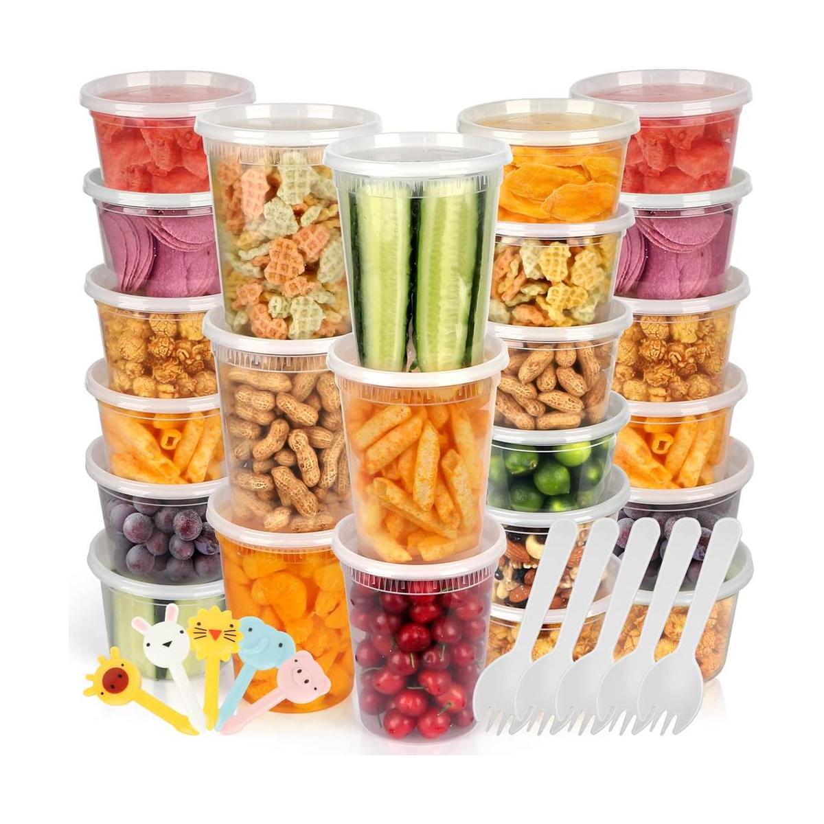 Recipientes de almacenamiento de alimentos con tapas 50
