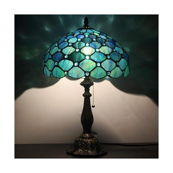 Lámpara Tiffany ZJART W12H19 pulgadas lámpara de mesa de_4