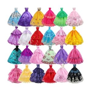 Lote de 6 piezas de vestidos hechos a mano para muñecas_1